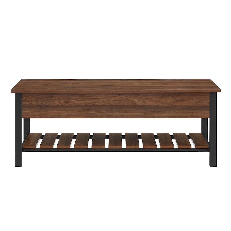 Banc de rangement à abattant, Chêne Blanc/Gris Lavé/Bois de Grange/Noyer Foncé, 1 personne
