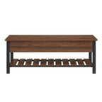 Banc de rangement à abattant, Chêne Blanc/Gris Lavé/Bois de Grange/Noyer Foncé, 1 personne