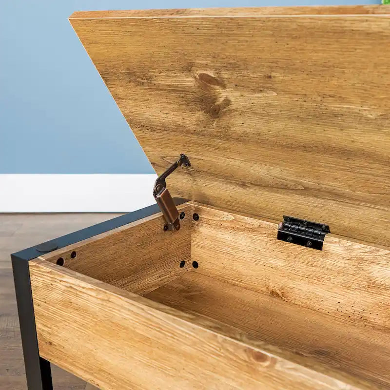 Banc de rangement à abattant, Chêne Blanc/Gris Lavé/Bois de Grange/Noyer Foncé, 1 personne