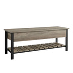 Banc de rangement à abattant, Chêne Blanc/Gris Lavé/Bois de Grange/Noyer Foncé, 1 personne