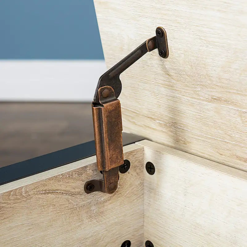 Banc de rangement à abattant, Chêne Blanc/Gris Lavé/Bois de Grange/Noyer Foncé, 1 personne