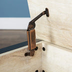 Banc de rangement à abattant, Chêne Blanc/Gris Lavé/Bois de Grange/Noyer Foncé, 1 personne