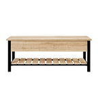 Banc de rangement à abattant, Chêne Blanc/Gris Lavé/Bois de Grange/Noyer Foncé, 1 personne