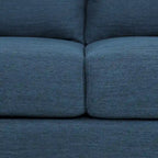 Canapé 3 places bleu marine / beige / anthracite avec pieds en bois de bouleau