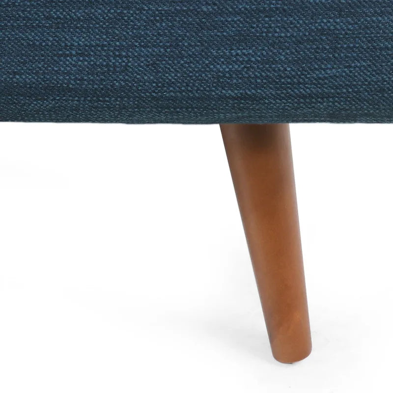 Canapé 3 places bleu marine / beige / anthracite avec pieds en bois de bouleau