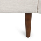 Canapé 3 places bleu marine / beige / anthracite avec pieds en bois de bouleau