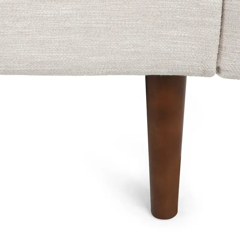 Canapé 3 places bleu marine / beige / anthracite avec pieds en bois de bouleau