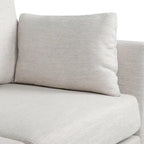 Canapé 3 places bleu marine / beige / anthracite avec pieds en bois de bouleau