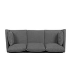 Canapé 3 places bleu marine / beige / anthracite avec pieds en bois de bouleau