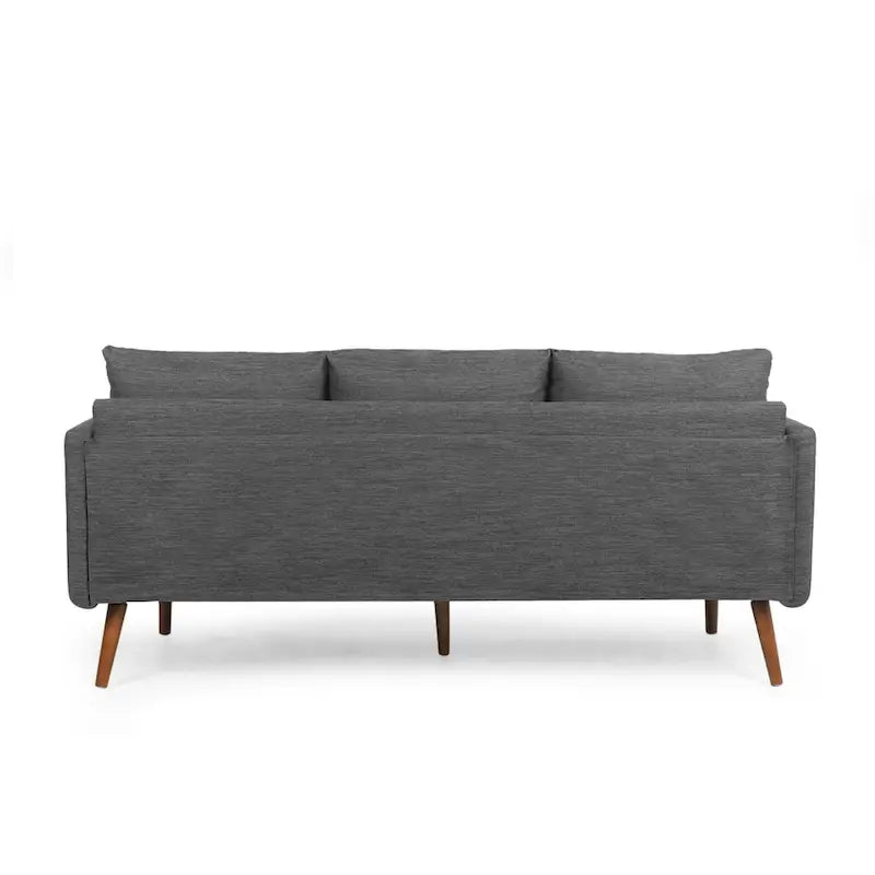 Canapé 3 places bleu marine / beige / anthracite avec pieds en bois de bouleau