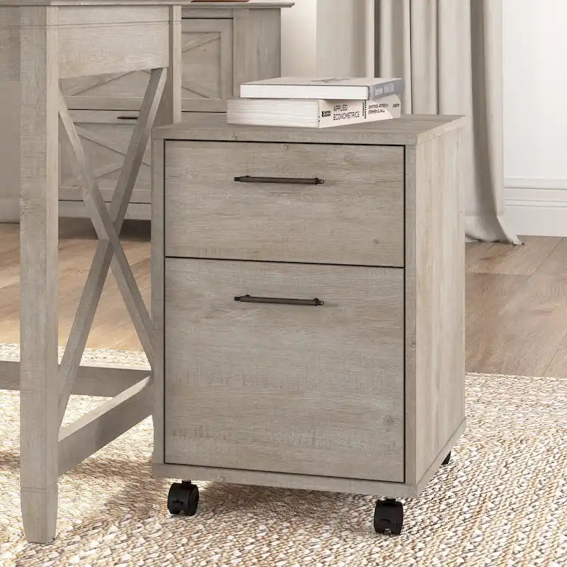Classeur mobile à 2 tiroirs, style fermier, pour utilisateur unique – Plusieurs coloris