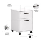 Classeur mobile à 2 tiroirs, style fermier, pour utilisateur unique – Plusieurs coloris