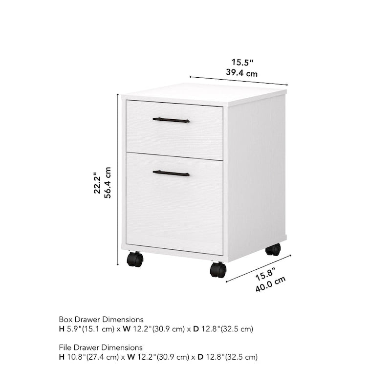 Classeur mobile à 2 tiroirs, style fermier, pour utilisateur unique – Plusieurs coloris