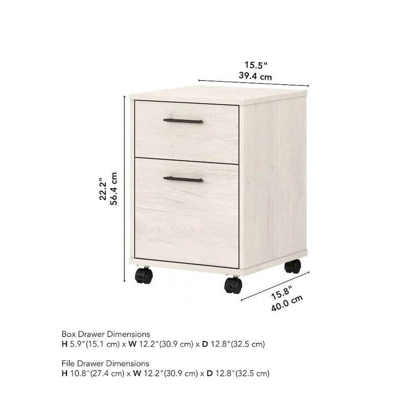 Classeur mobile à 2 tiroirs, style fermier, pour utilisateur unique – Plusieurs coloris