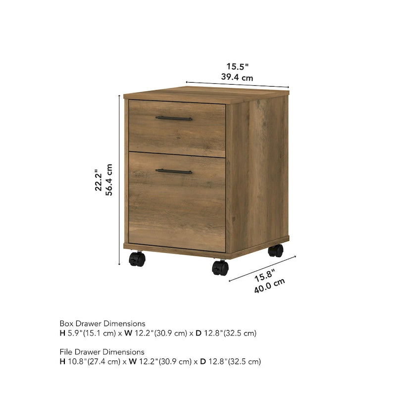 Classeur mobile à 2 tiroirs, style fermier, pour utilisateur unique – Plusieurs coloris