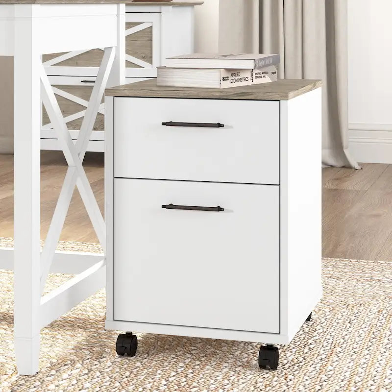 Classeur mobile à 2 tiroirs, style fermier, pour utilisateur unique – Plusieurs coloris