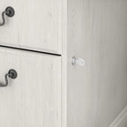 Bureau de direction de 66 po avec tiroirs – Cerisier de récolte / Gris moderne / Chêne blanc lin, un seul utilisateur