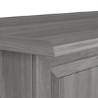 Bureau de direction de 66 po avec tiroirs – Cerisier de récolte / Gris moderne / Chêne blanc lin, un seul utilisateur