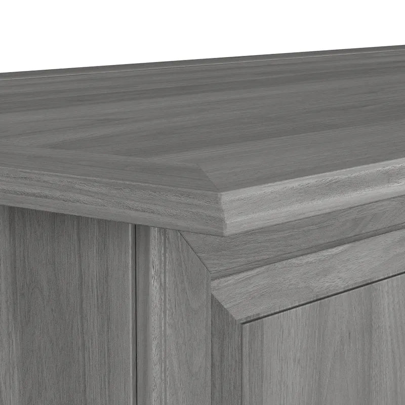 Bureau de direction de 66 po avec tiroirs – Cerisier de récolte / Gris moderne / Chêne blanc lin, un seul utilisateur
