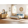 Ensemble de chambre à coucher 3 pièces en chêne – Commode + 2 tables de chevet (pour 1 à 2 personnes)