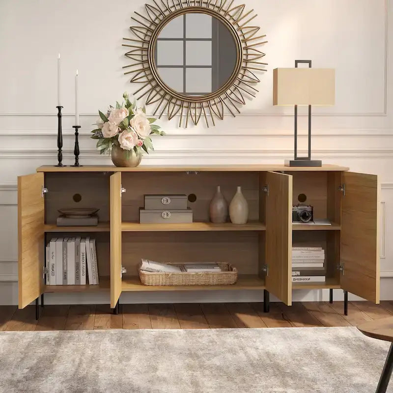 Ensemble de chambre à coucher 3 pièces en chêne – Commode + 2 tables de chevet (pour 1 à 2 personnes)