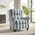Fauteuil inclinable à dossier haut, garniture cloutée, cuir PU / lin, 7 couleurs, une place