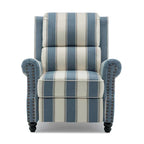Fauteuil inclinable à dossier haut, garniture cloutée, cuir PU / lin, 7 couleurs, une place