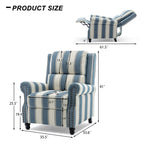 Fauteuil inclinable à dossier haut, garniture cloutée, cuir PU / lin, 7 couleurs, une place
