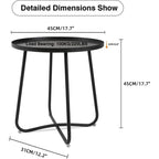 Table d'appoint ronde en métal, intérieur et extérieur, à l'unité ou en lot de 2 | Noir / Vert / Blanc / Jaune / Rose