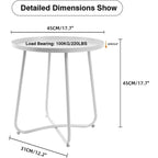 Table d'appoint ronde en métal, intérieur et extérieur, à l'unité ou en lot de 2 | Noir / Vert / Blanc / Jaune / Rose