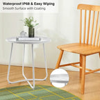 Table d'appoint ronde en métal, intérieur et extérieur, à l'unité ou en lot de 2 | Noir / Vert / Blanc / Jaune / Rose