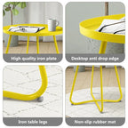 Table d'appoint ronde en métal, intérieur et extérieur, à l'unité ou en lot de 2 | Noir / Vert / Blanc / Jaune / Rose