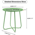 Table d'appoint ronde en métal, intérieur et extérieur, à l'unité ou en lot de 2 | Noir / Vert / Blanc / Jaune / Rose