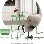 Table d'appoint ronde en métal, intérieur et extérieur, à l'unité ou en lot de 2 | Noir / Vert / Blanc / Jaune / Rose
