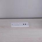 Bureau d'angle en L Chêne blanc / Gris foncé, Style transitionnel, 1 personne