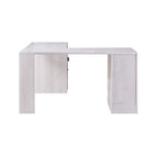 Bureau d'angle en L Chêne blanc / Gris foncé, Style transitionnel, 1 personne