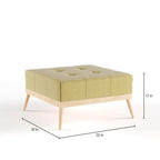 Christopher Knight Home Carson Lund Mid-century Tufted Fabric Square Ottoman Table