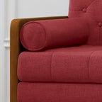 Fauteuil club en tissu style Mid-Century moderne, une place, bleu/rouge/beige/gris