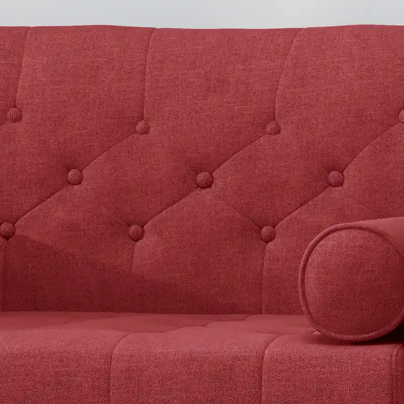 Fauteuil club en tissu style Mid-Century moderne, une place, bleu/rouge/beige/gris
