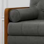 Fauteuil club en tissu style Mid-Century moderne, une place, bleu/rouge/beige/gris