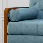 Fauteuil club en tissu style Mid-Century moderne, une place, bleu/rouge/beige/gris