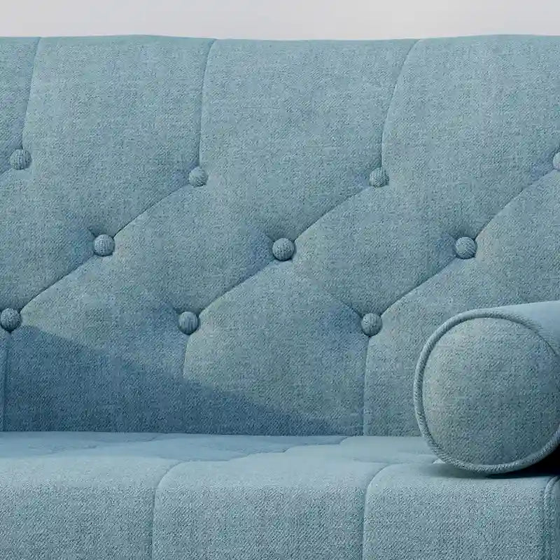Fauteuil club en tissu style Mid-Century moderne, une place, bleu/rouge/beige/gris