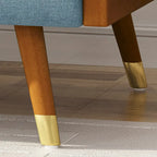 Fauteuil club en tissu style Mid-Century moderne, une place, bleu/rouge/beige/gris