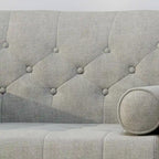 Fauteuil club en tissu style Mid-Century moderne, une place, bleu/rouge/beige/gris