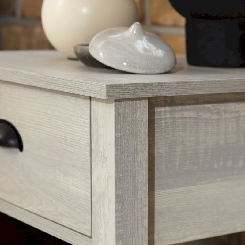 Table de chevet gris pierre à 1 tiroir avec étagère, lot de 2