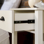 Table de chevet gris pierre à 1 tiroir avec étagère, lot de 2