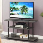 Meuble TV à étagères ouvertes à 3 niveaux pour téléviseurs jusqu'à 46 po, multicolore, assemblage par 1 personne