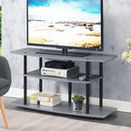 Meuble TV à étagères ouvertes à 3 niveaux pour téléviseurs jusqu'à 46 po, multicolore, assemblage par 1 personne