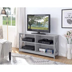 Noir / Blanc / Espresso / Gris / Noir cerise – Meuble TV 5 étagères avec cadre en X, convient aux TV jusqu'à 55"