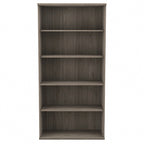 Bibliothèque haute à 5 étagères, hickory moderne/gris platine/noyer noir/gris orage/blanc, 1 personne
